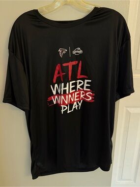 Atlanta Falcons Georgia Lottery black L T-shirt Men’s large Where Winners Play